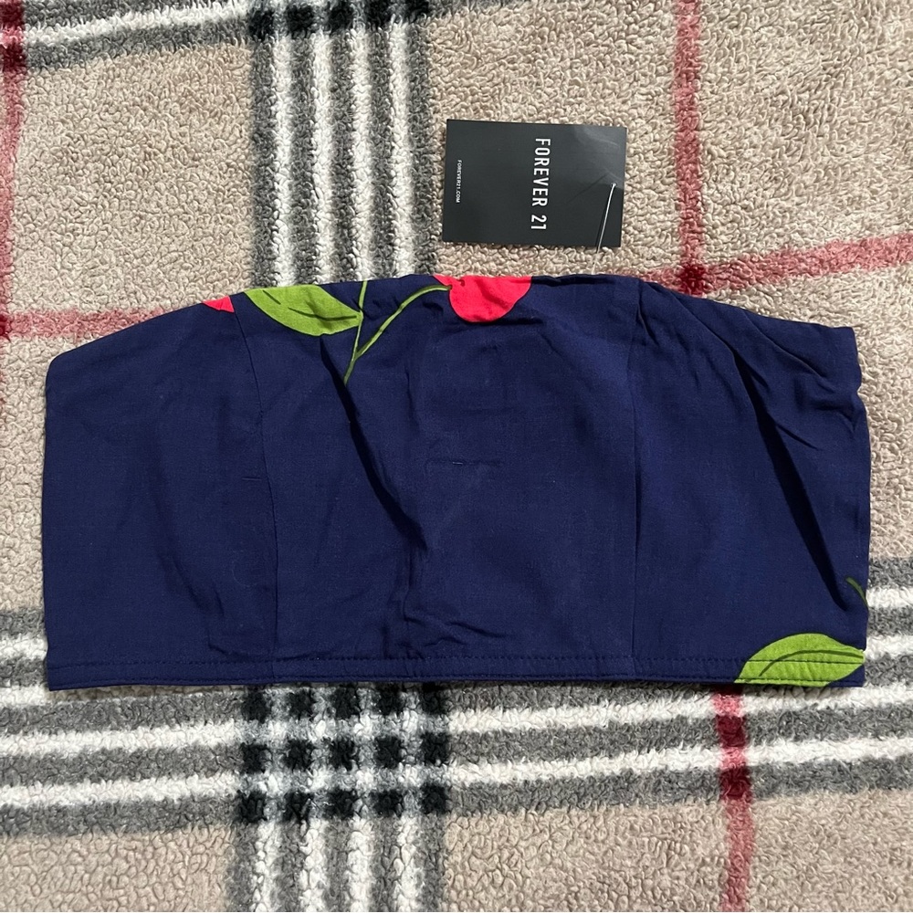 Forever 21 Cherry Tube Top S